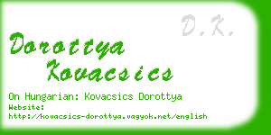 dorottya kovacsics business card